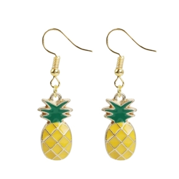Handcrafted Pineapple Earrings - Picture 1 of 4